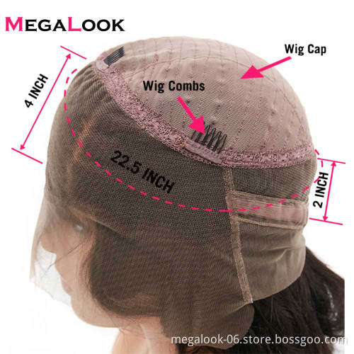 Wholesale Cheap Original Brazilian Virgin Cuticle Aligned Body Wave Human Hair 360 Lace Front Frontal Wigs